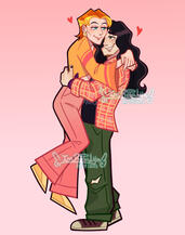 cartoony styled fullbody piece in flats (2023)